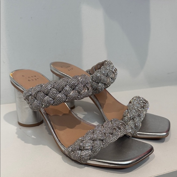 Target Shoes - Target Silver Braided Heels